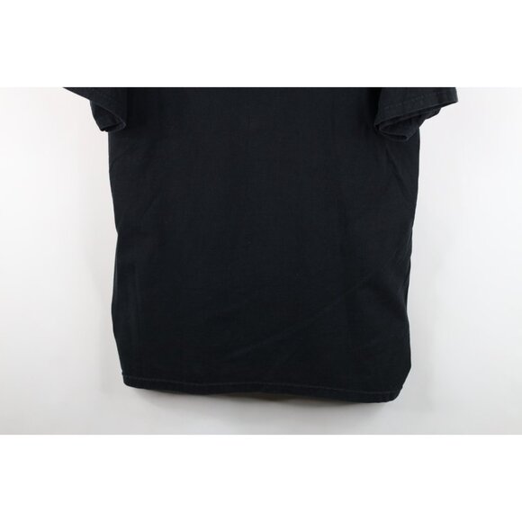 Vintage Y2K Champion Mens Size Large Faded Heavyweight Cotton T-Shirt Black - Picture 3 of 14